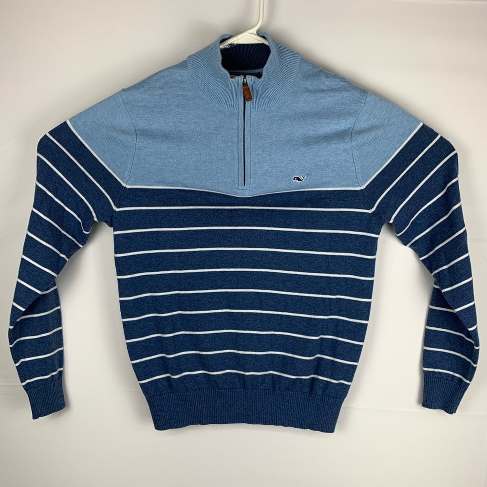 Vineyard Vines 1/4 Zip Pullover Sweater Stripe XS